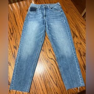 Ariat Jordana Jeans Womens 27 R Straight Crop Boyfriend High Rise Bombshell Blue